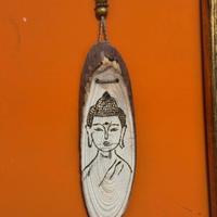 Quadretto Buddha pirografato a mano