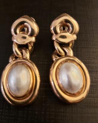 grandi orecchini vintage oro 18 kt