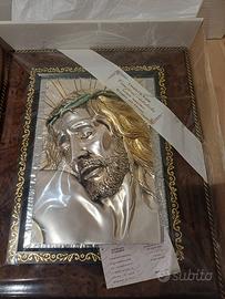 Quadro volto di Gesù in rilievo 