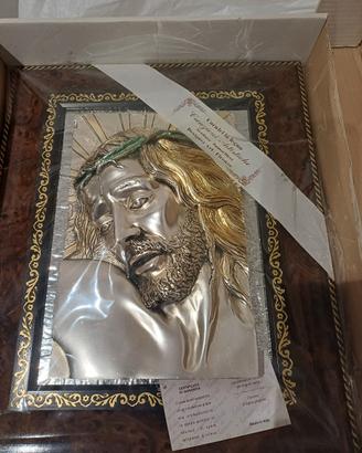 Quadro volto di Gesù in rilievo 