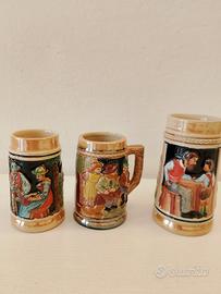 Tre bicchieri birra da collezione nuovi 