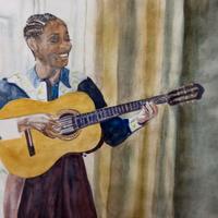 Moon river acquerello 