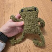 Peluche rana buffa fatto a mano