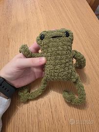 Peluche rana buffa fatto a mano