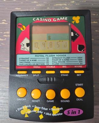 Gioco LCD Casino 5 in 1 Poker anni 90 | Sped. 0,99