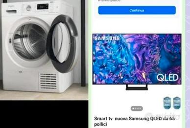 Smart TV Whirpool e asciugatrice Whirpool