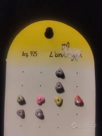 orecchini argento smaltato