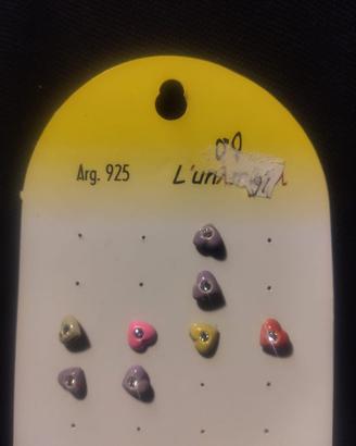 orecchini argento smaltato