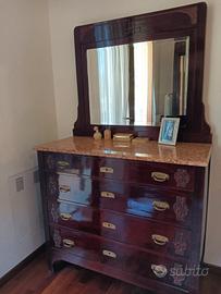 Toilette camera e cassettone stile liberty 