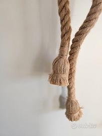 Lampadario in corda, due luci