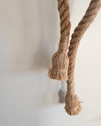 Lampadario in corda, due luci