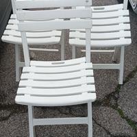 3 Sedie apri chiudi Usati. Per giardino,campeggio.