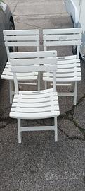 3 Sedie apri chiudi Usati. Per giardino,campeggio.
