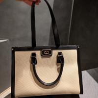 Borsa Shopping GAUDÌ Canvas e Pelle