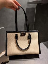 Borsa Shopping GAUDÌ Canvas e Pelle