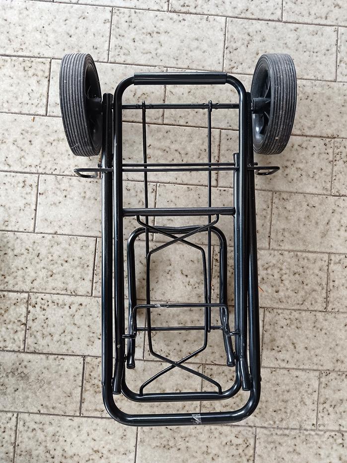 CARRELLO PER ZAINO BAGAGLI PIEGHEVOLE PACCHI TROLLEY PORTA CARTELLA PACCHI