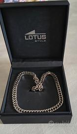 Collana in acciaio inox unisex anallergico lotus