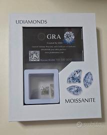 Moissanite D Color 1ct (6.5mm) Certificato GRA