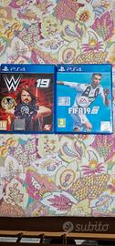 2 Giochi Ps4 come Fifa 19 Wrestling 2019 Seminuovi