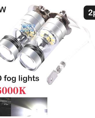 KIT DI LAMPADE ANTI-FOSCHIA A LED H3 100W CANBUS