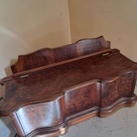 Cassapanca in radica di noce , Vintage