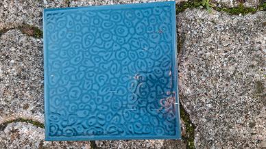 Piastrelle blu, piastrelle bianche 15x15