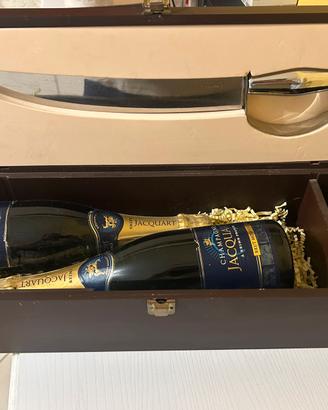 Jacquart 2 Champagne con sciabola e cofanetto