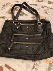 Borsa TODS donna nylon nero e cerniere oro