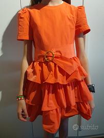 LIU JO Abito Mezza Manica Tinta Unita Con Cinturin