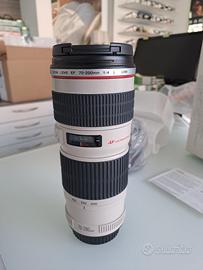 Canon 70 200 f4 mai usato