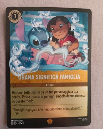 Disney Lorcana Ohana Significa Famiglia FOIL