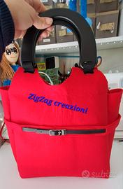 borsa rossa in feltro grande