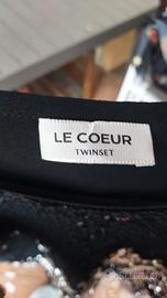 Abito corto Le Coeur Twinset in paillettes argento