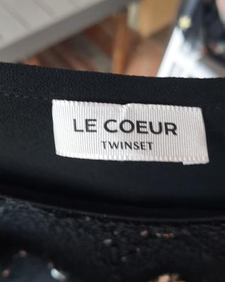 Abito corto Le Coeur Twinset in paillettes argento