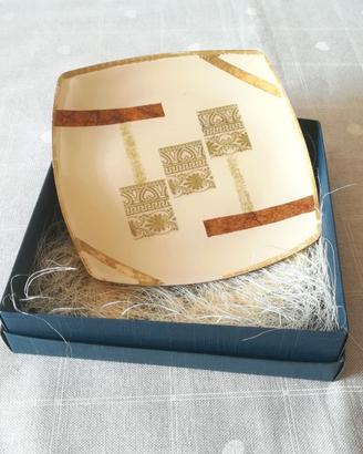 Piatto portaoggetti svuota tasche quadrato Vintage