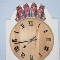 OROLOGIO DA PARETE CON GATTI NUOVO