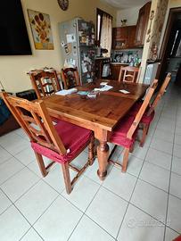 Tavolo/sedie in legno massello anche separatamente