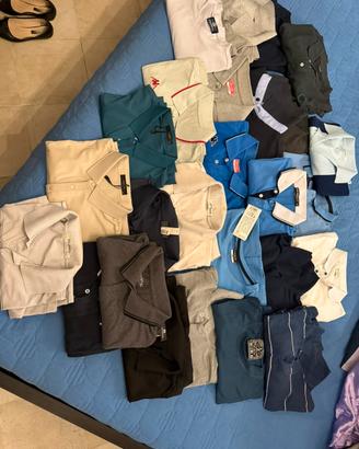 in blocco polo e camicie