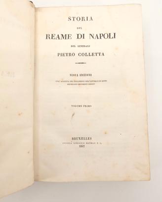 Libro Storia Reame Napoli Colletta 1847 Completo