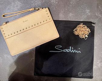 Pochette ecopelle Sodini color oro
