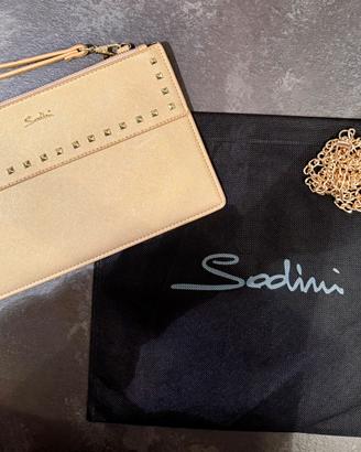 Pochette ecopelle Sodini color oro