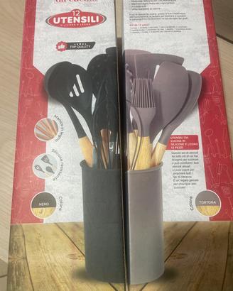 Utensili cucina silicone e legno
