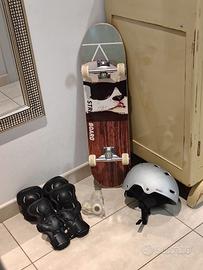 Bundle Skateboard:Ruote Pro+Base+Casco+Protezioni