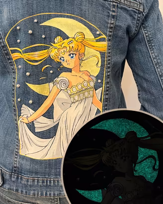 Giacca Jeans Custom Sailor Moon Neo-Queen Serenity