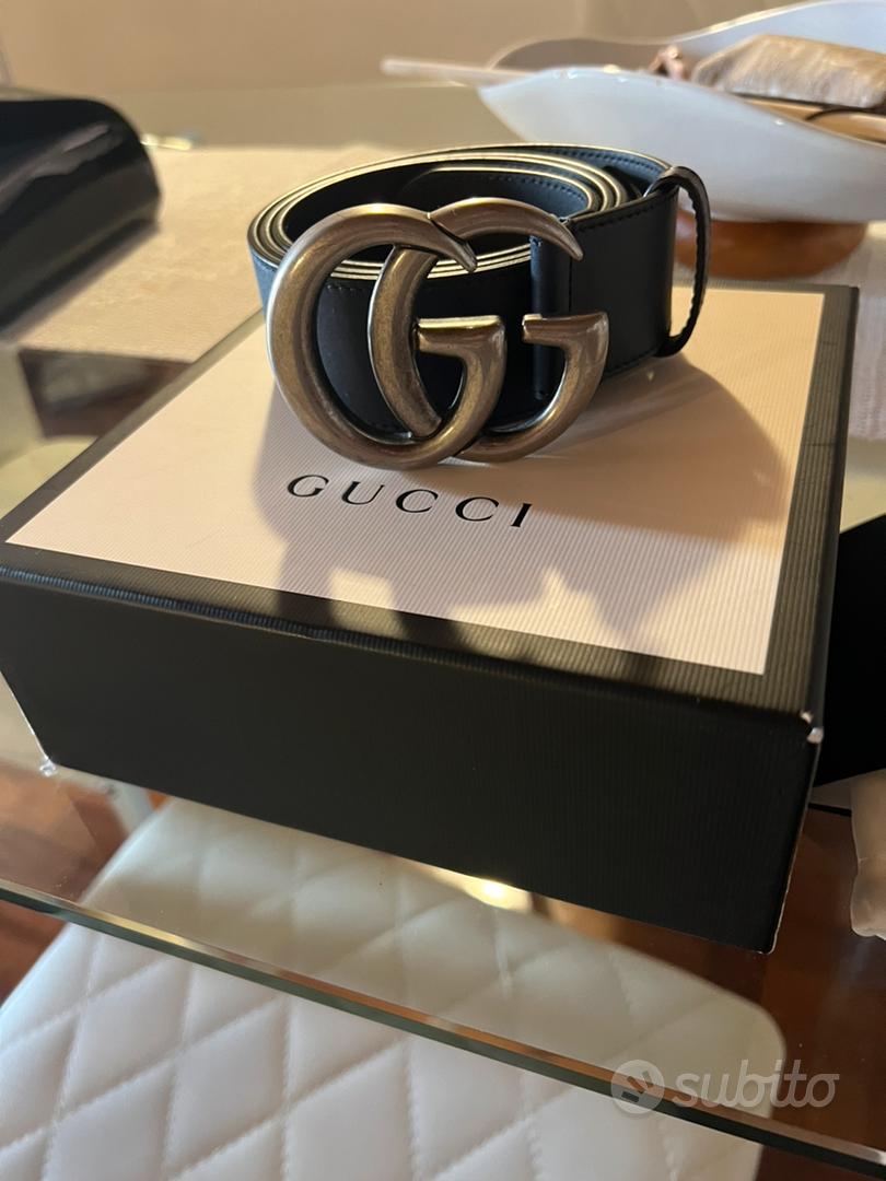 Cintura gucci shop doppia g argento