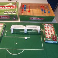 Gioco Subbuteo con due squadre Inter e Milan