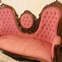 Salotto Vintage Tessuto  Rosa