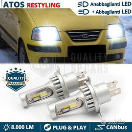 KIT Lampadine LED H4 Per HYUNDAI ATOS 03-08 8000LM