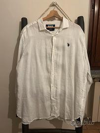 Camicia puro lino nuova U.S. Polo assn uomo