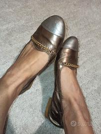 ballerine donna usate 37 oro bronzo 